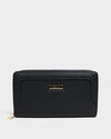 Billetera para mujer zip around negro