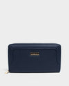 Billetera para mujer zip around azul