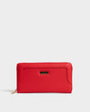 Billetera para mujer zip around rojo