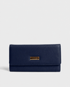 Billetera plegable para mujer azul