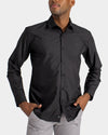 Camisa manga larga para hombre negro