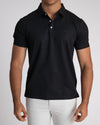 Polo fondo entero para hombre negro
