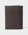 Billetera de cuero para hombre cass money café