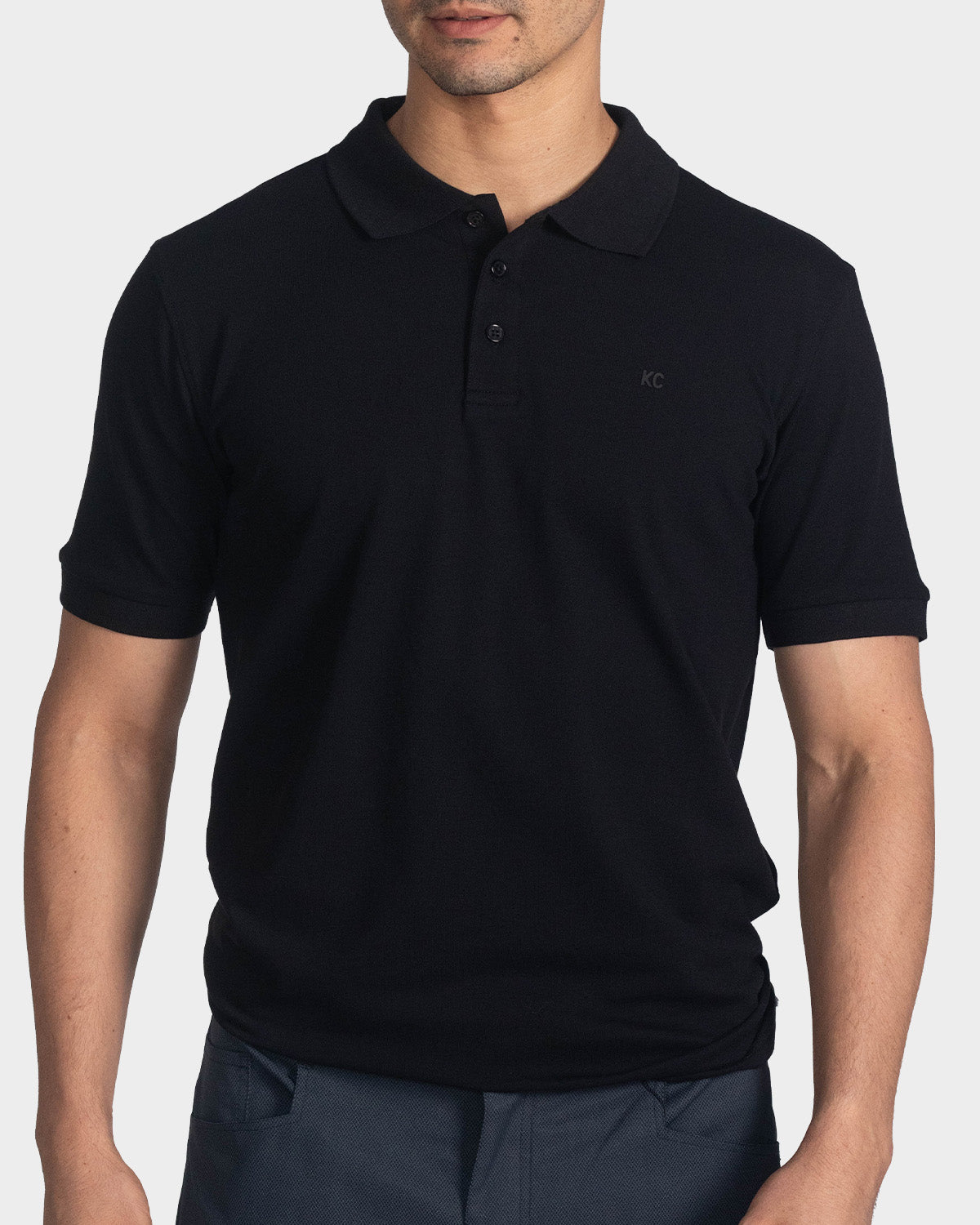 Polo fondo entero Black