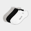 Medias al tobillo 3pack genderless gris-negro-blanco